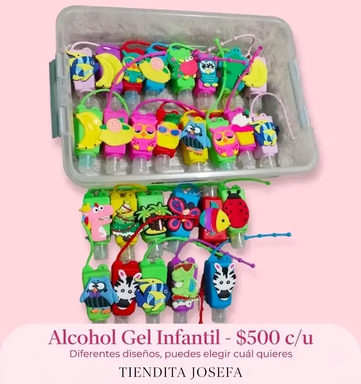 Alcohol gel infantil con diseños divertidos