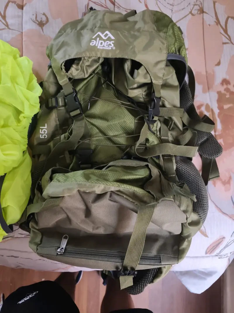 Mochila de senderismo Alpes Outdoor 55L verde - 1