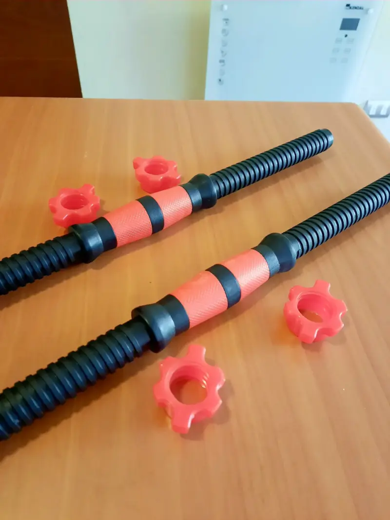 Barras de pesas ajustables con agarre antideslizante - 1