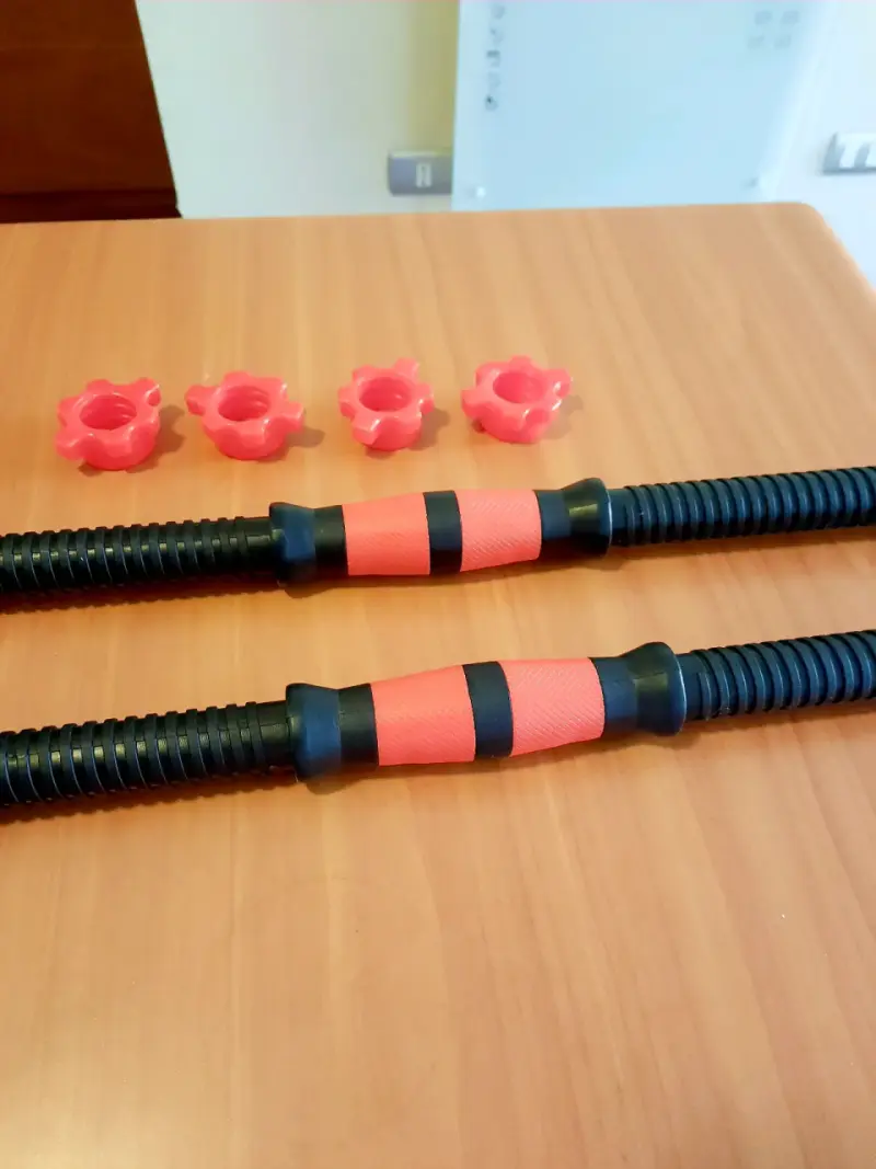 Barras de pesas ajustables con agarre antideslizante - 2
