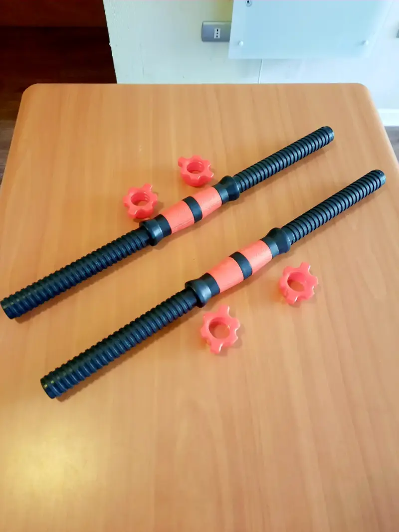 Barras de pesas ajustables con agarre antideslizante - 3