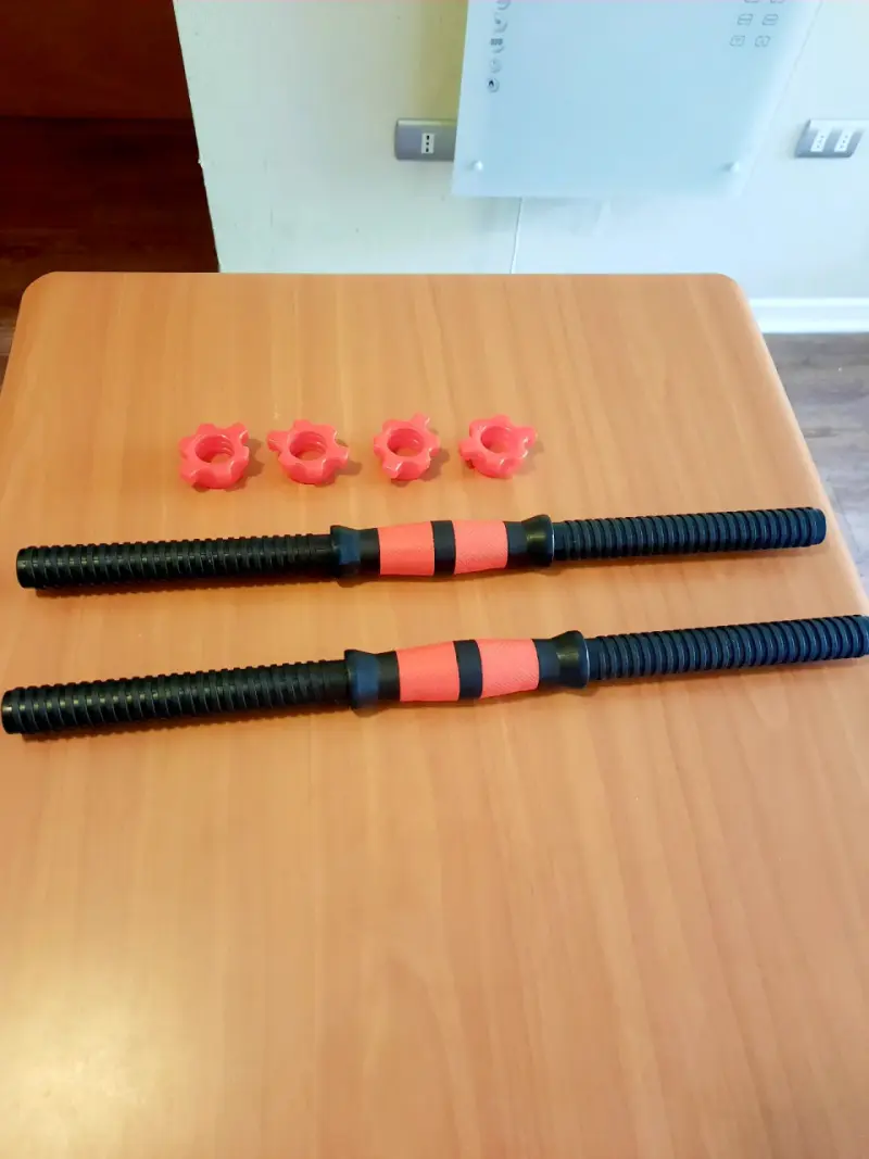 Barras de pesas ajustables con agarre antideslizante - 4
