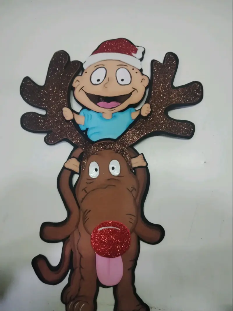 Decoraciones Navideñas de goma eva con Brillo - 2