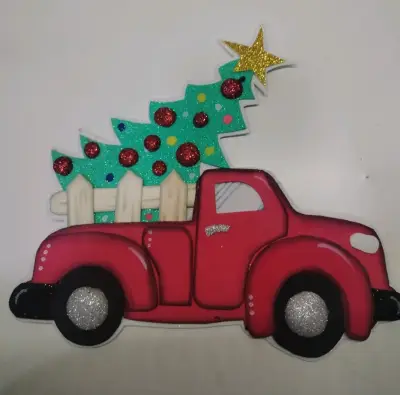 Decoraciones Navideñas de goma eva  con Brillo - miniatura 4