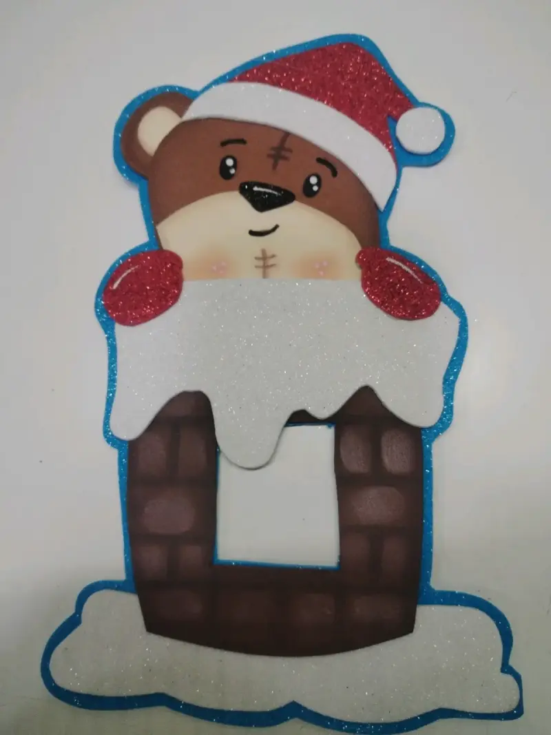 Decoraciones Navideñas de goma eva con Brillo - 5