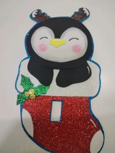 Decoraciones Navideñas de goma eva  con Brillo - miniatura 6