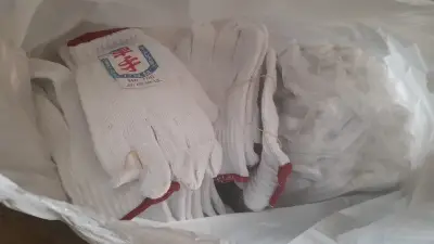 Guantes de trabajo blancos de algodón - miniatura 3