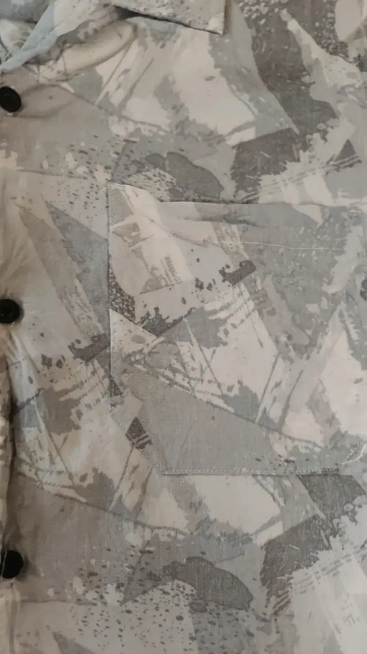 Camisa estampada gris Opposite talla L - 3