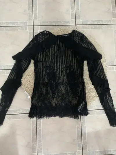 Blusa de encaje negra Maria Pura - miniatura 3