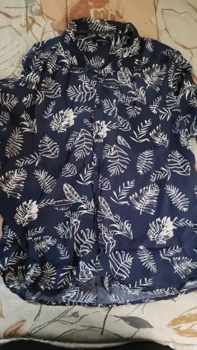 Camisa estampada azul Fashion Park talla L - miniatura 1