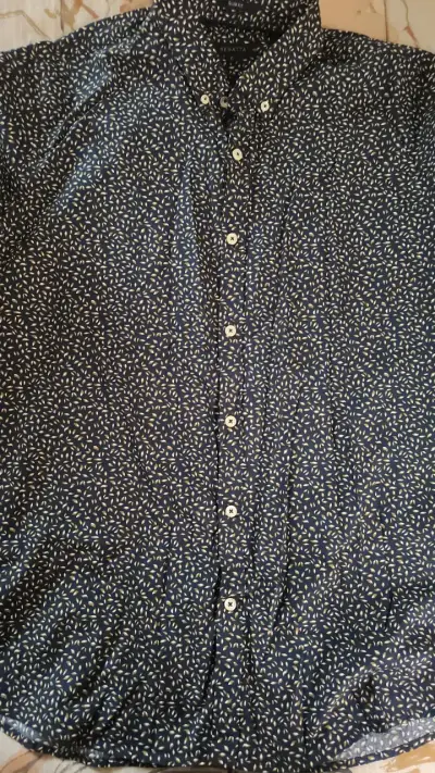 Camisa azul estampada Regatta Slim Fit - miniatura 1