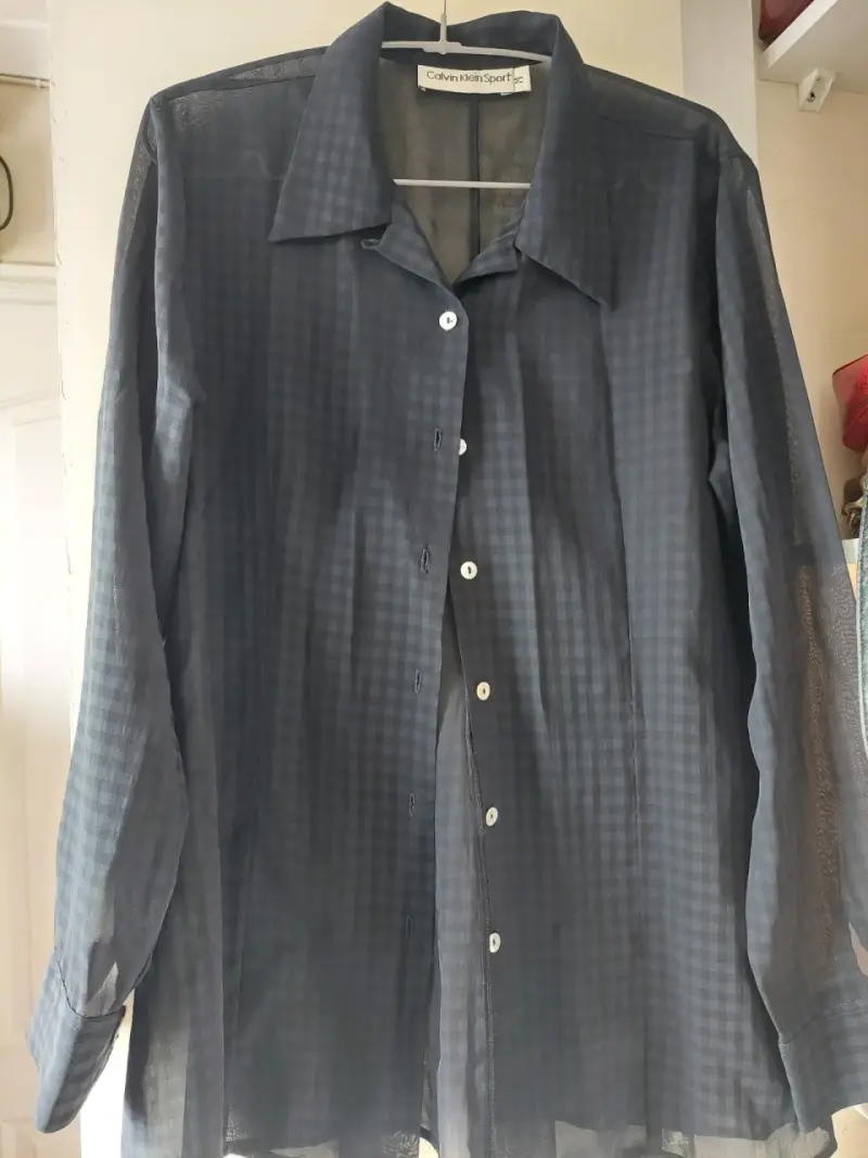 Camisa Calvin Klein Sport azul transparente
