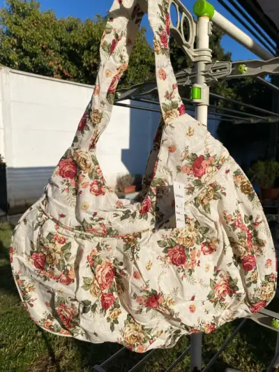 Bolso de tela floral vintage - miniatura 1