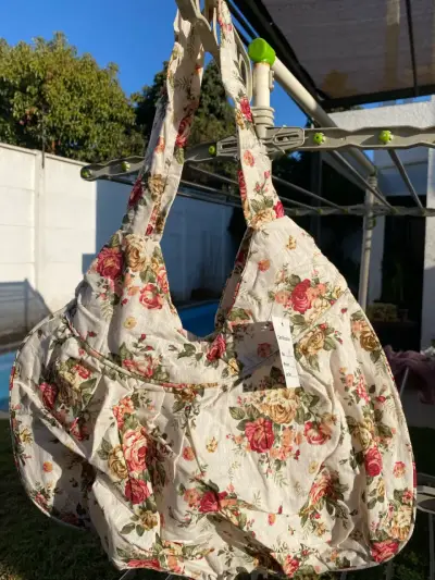 Bolso de tela floral vintage - miniatura 2