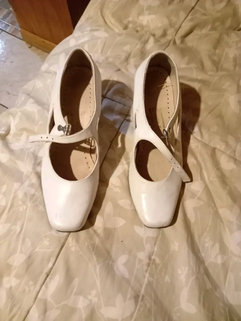 Zapatos de baile cueca blancos con hebilla - 2