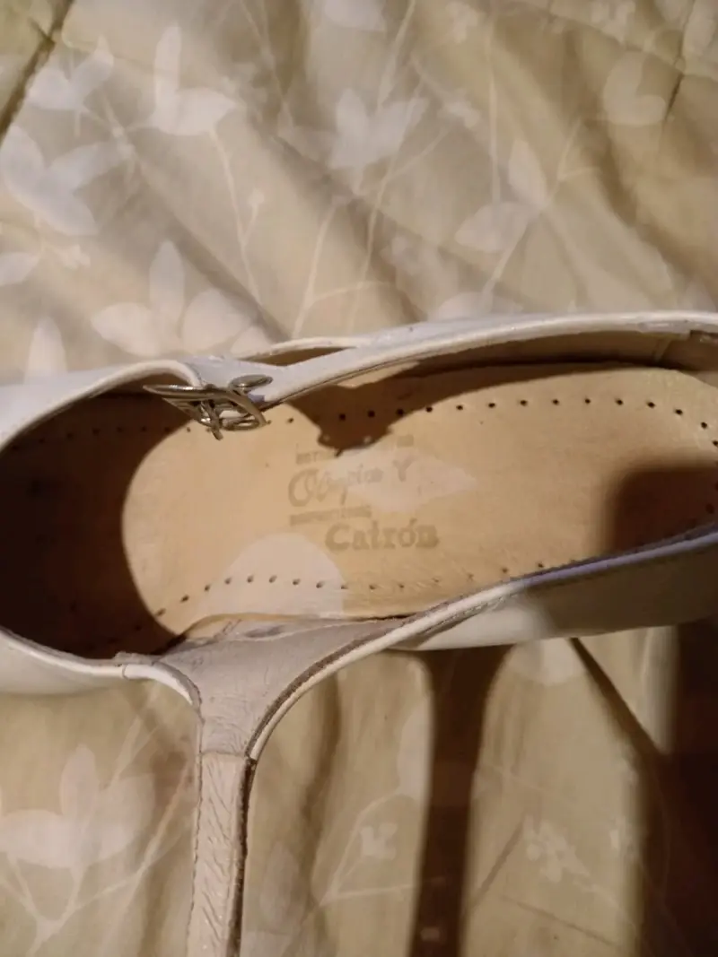 Zapatos de baile cueca blancos con hebilla - 3