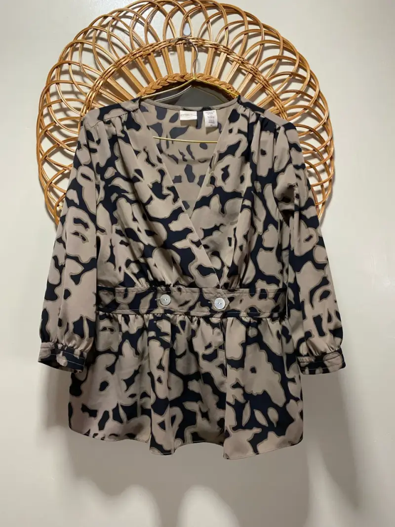 Blusa estampada Covington de manga larga - 1