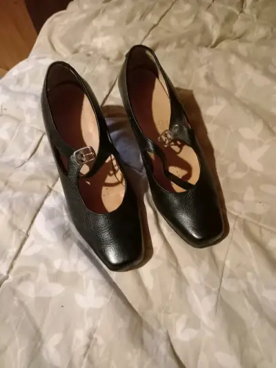 Zapatos de baile cueca negros con hebilla - miniatura 1