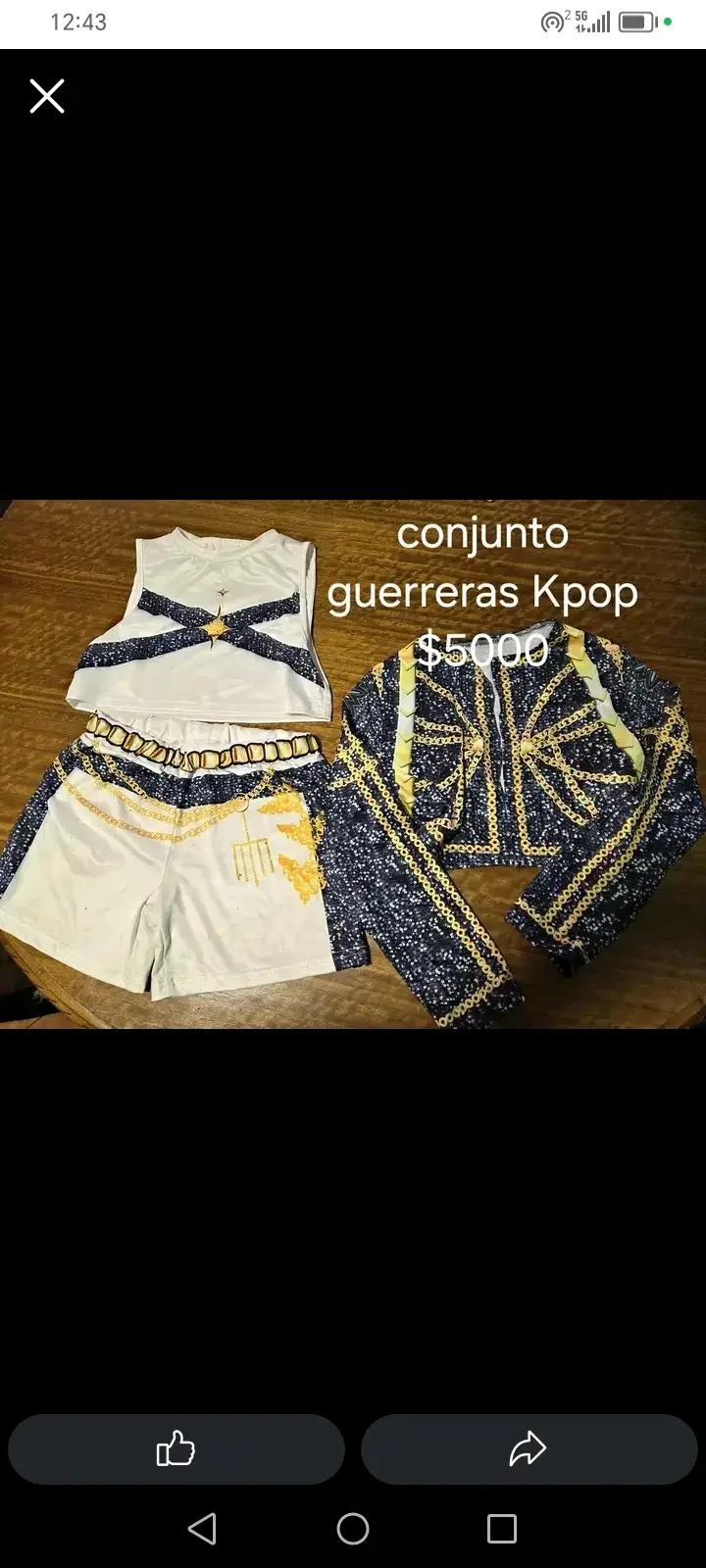 Conjunto de baile estilo Kpop para guerreras