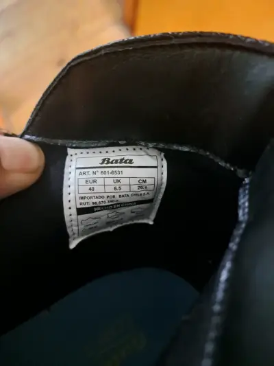 Botines de cuero negro con plataforma Bata - miniatura 6