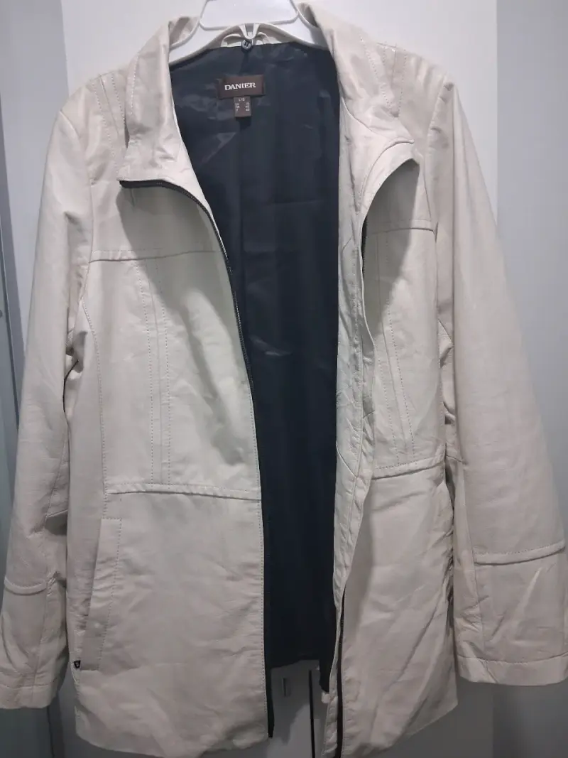 Chaqueta de cuero beige Danier para mujer - 1