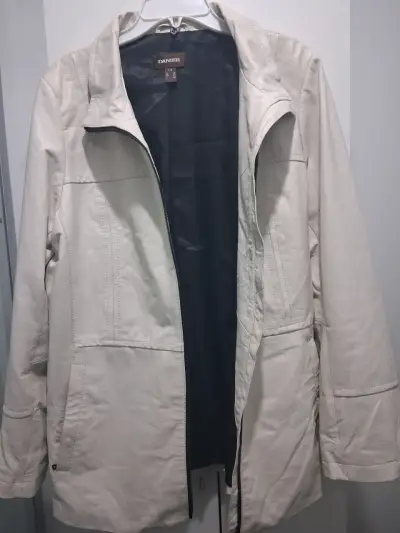 Chaqueta de cuero beige Danier para mujer - miniatura 1