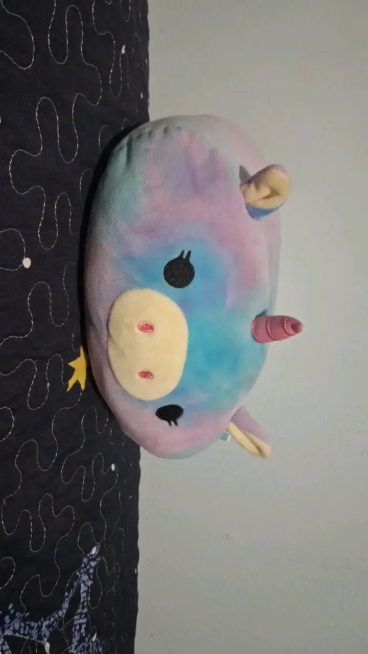 Cojín de unicornio multicolor suave