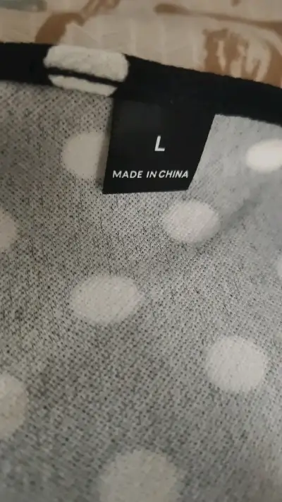 Vestido negro con lunares blancos talla L - miniatura 2