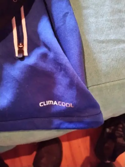 Chaqueta deportiva Adidas ClimaCool azul y negra - miniatura 4