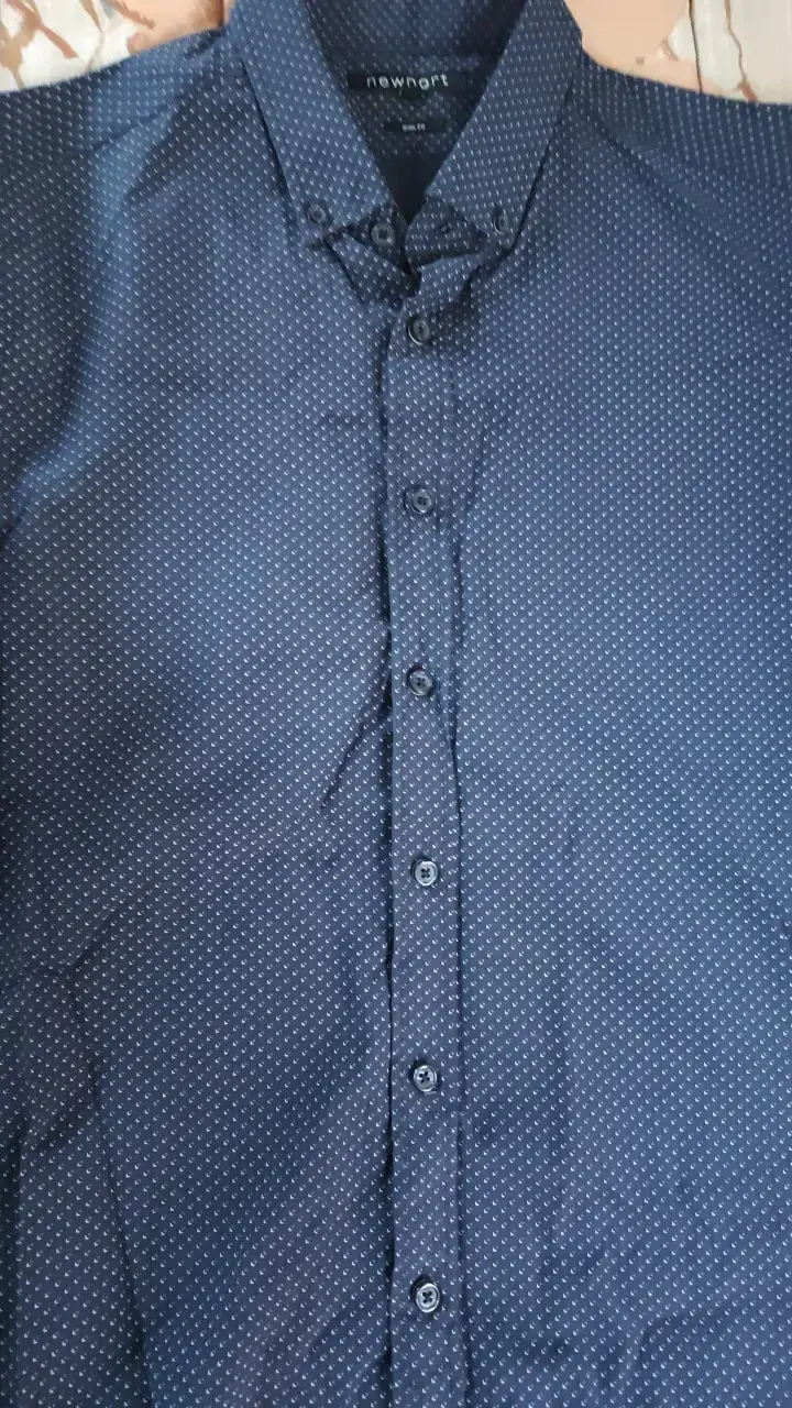 Camisa azul de hombre Newport Slim Fit - 1