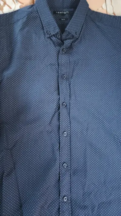Camisa azul de hombre Newport Slim Fit - miniatura 1