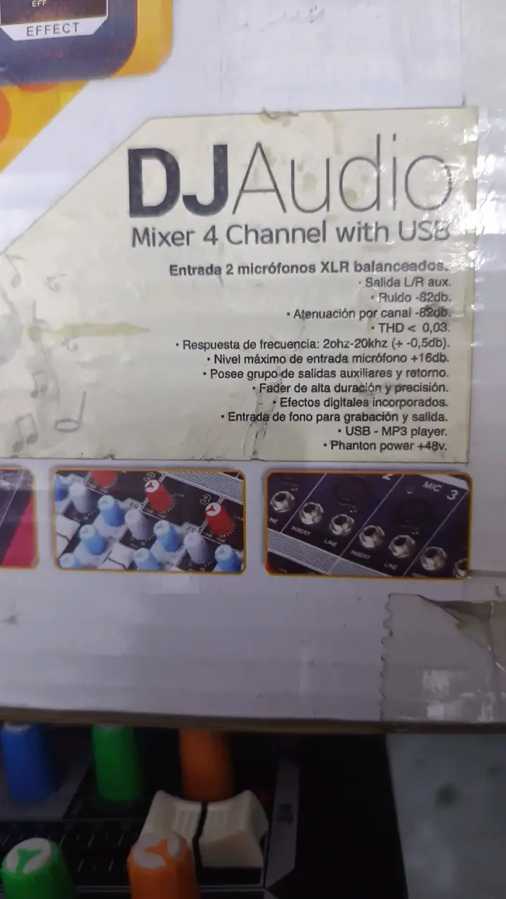 Mezclador de Audio DJ 4 Canales con USB - 4
