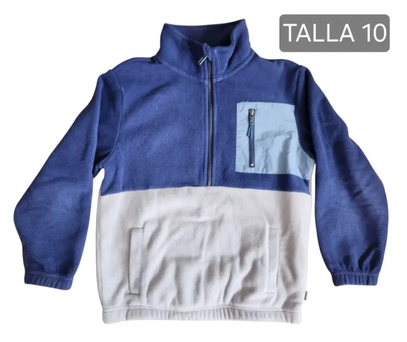 Polar infantil azul con bolsillo talla 10