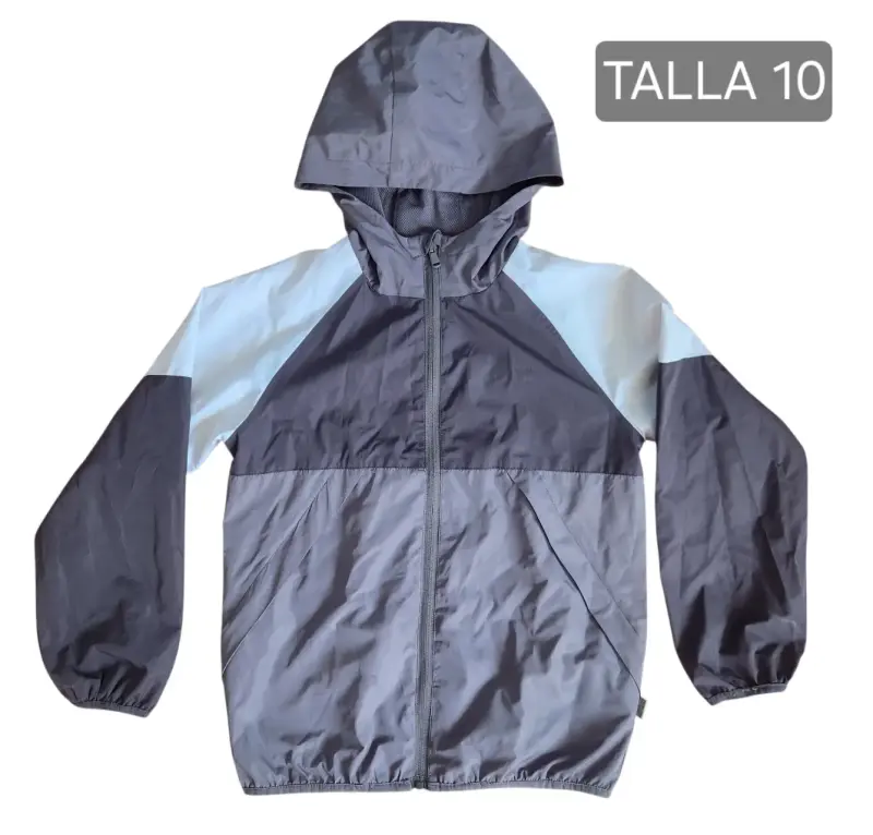Chaqueta cortaviento para niño talla 10