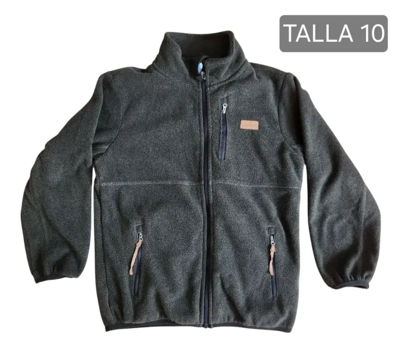 Chaqueta polar verde oscuro para niño talla 10