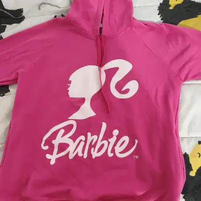Polerón con capucha Barbie rosa para mujer - miniatura 1