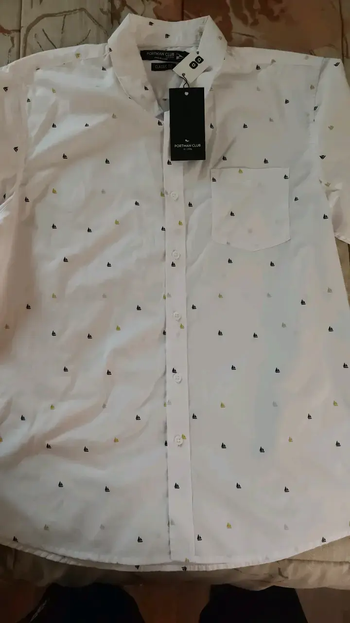 Camisa blanca estampada Portman Club - 1