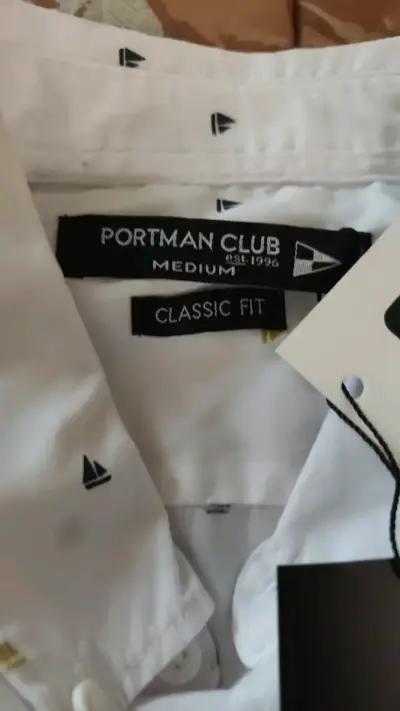 Camisa blanca estampada Portman Club - miniatura 2