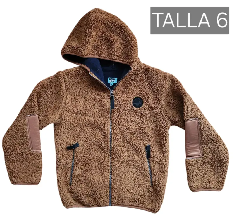 Chaqueta de polar con capucha para niño talla 6