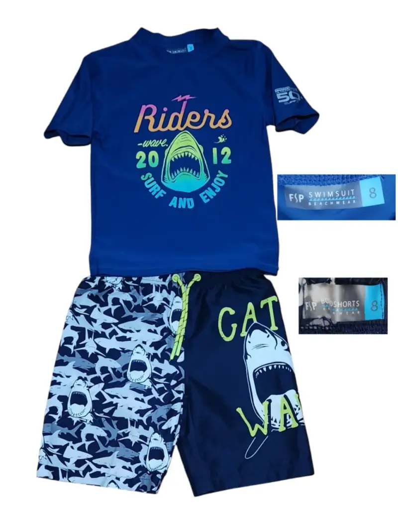 Conjunto traje de baño infantil niño talla 8