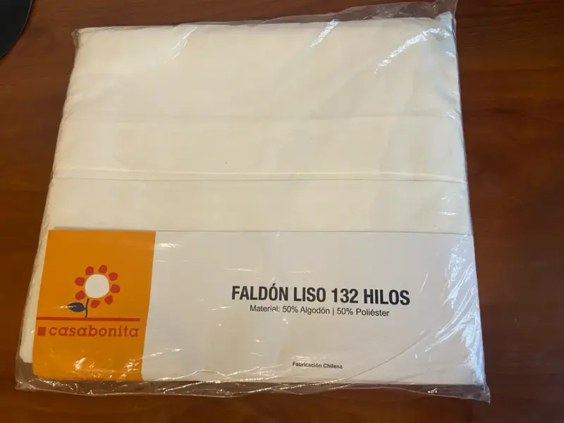 Faldón liso 132 hilos Casabonita blanco - 1