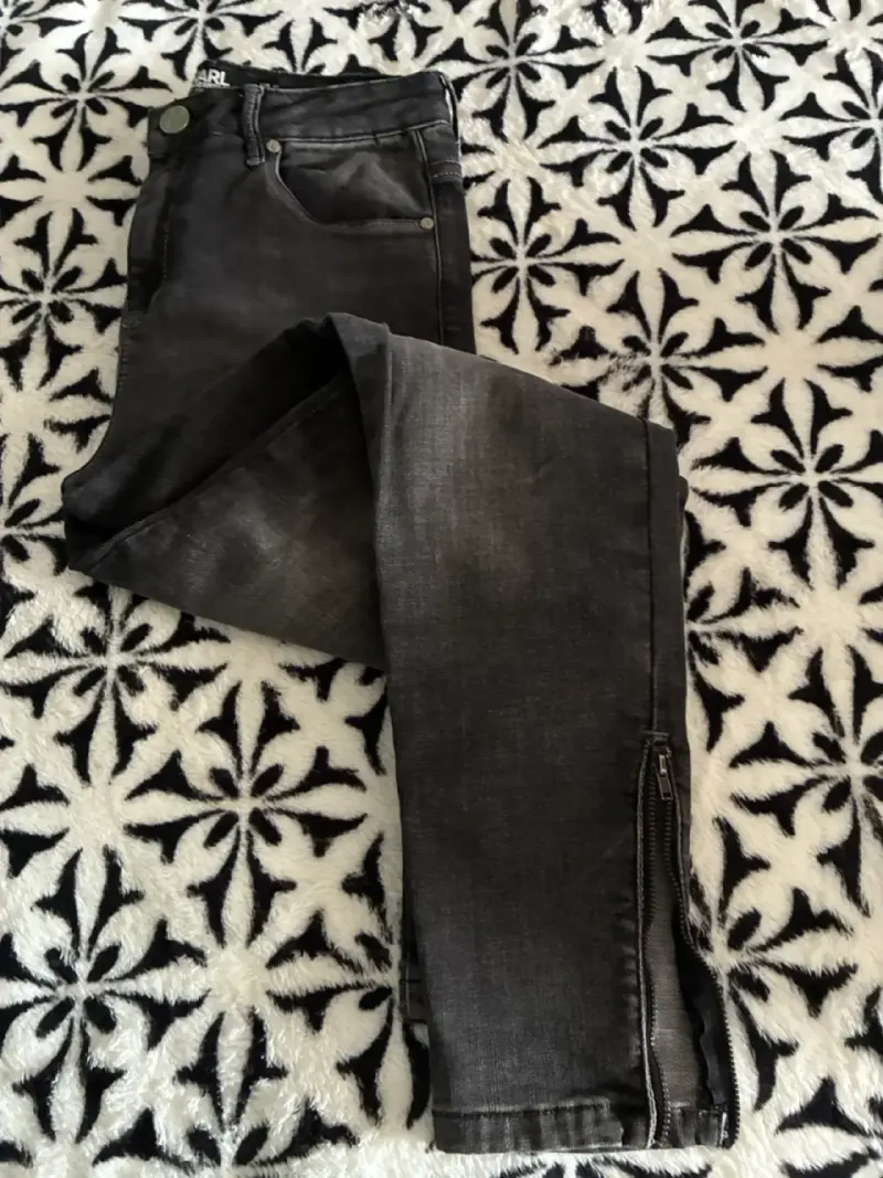Jeans negros ajustados Karl Lagerfeld para mujer - 2