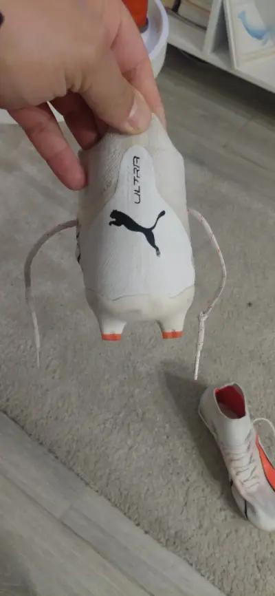 Botines de fútbol Puma Future Z blancos y naranjas - miniatura 4