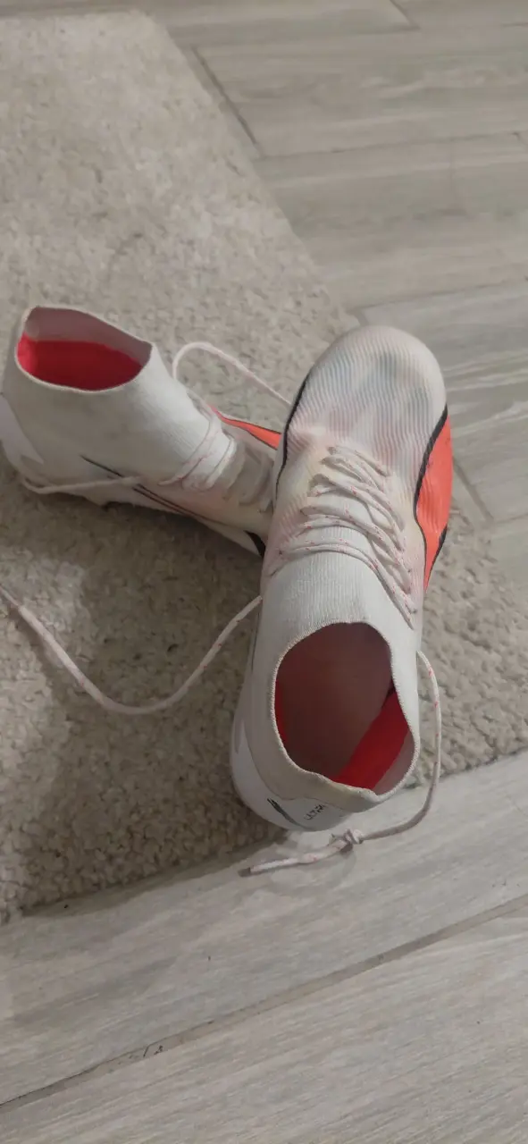 Botines de fútbol Puma Future Z blancos y naranjas - 5