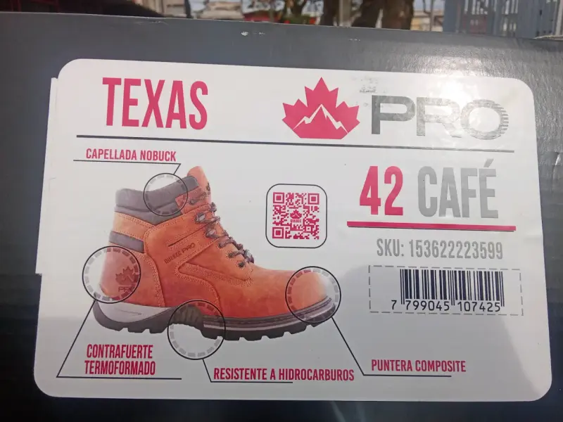 Botas de seguridad Pro Texas café talla 42 - 2