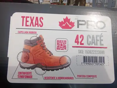 Botas de seguridad Pro Texas café talla 42 - miniatura 2