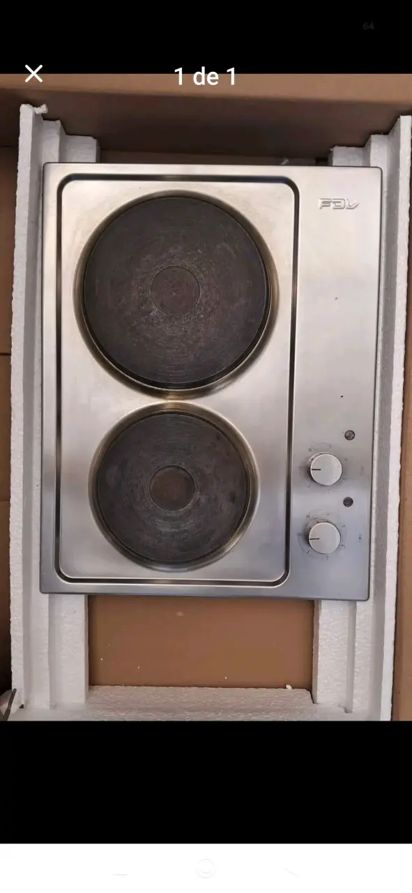 Cocina eléctrica de dos quemadores FDV