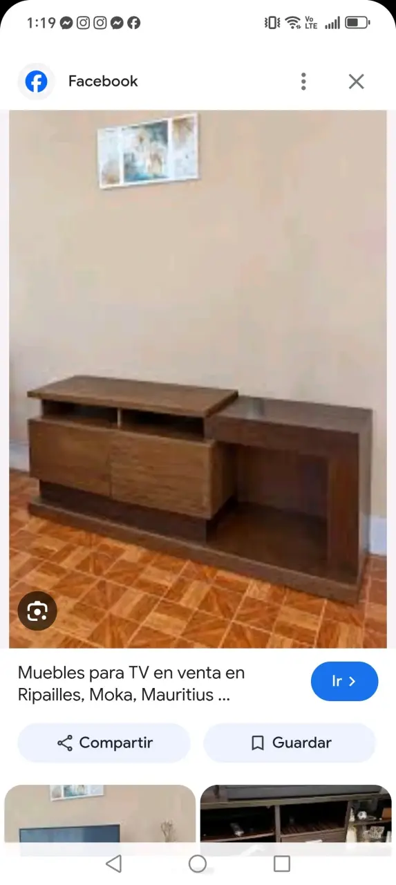 Mueble de TV de madera con almacenamiento - 4