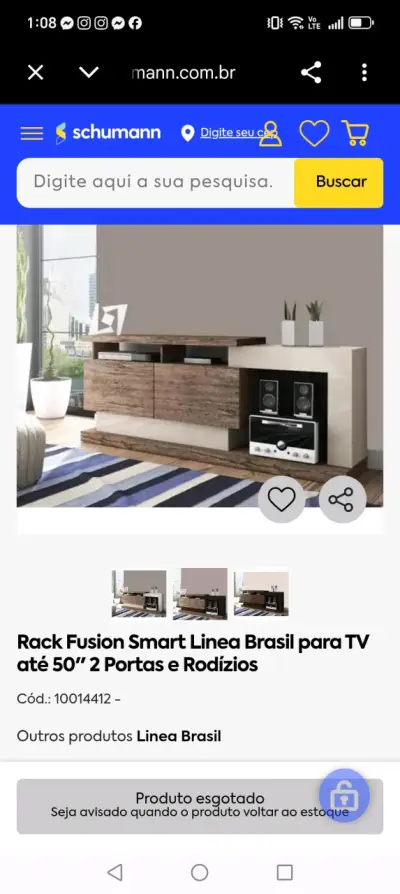 Mueble de TV de madera con almacenamiento - miniatura 5