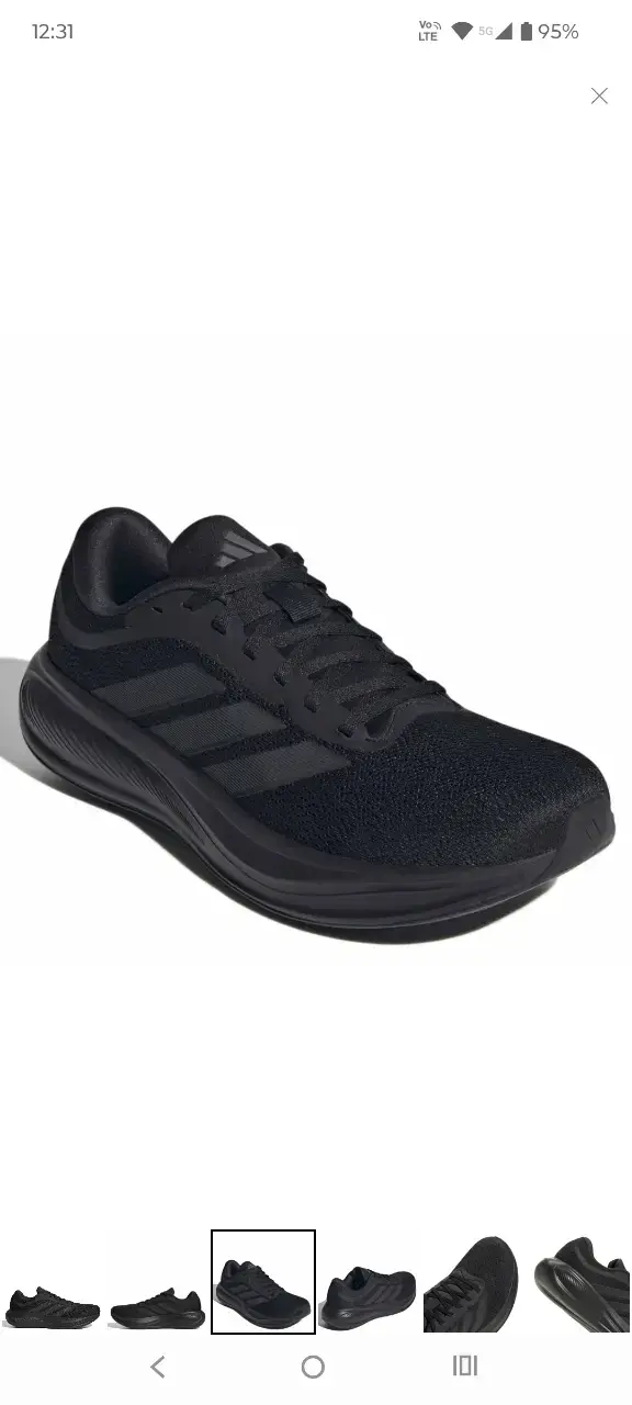 Zapatillas running negras Adidas para hombre - 1